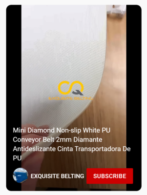 Mini Diamond Non-slip White PU Conveyor Belt 2mm youtube.png