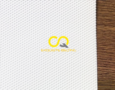 White Diamond Pattern PU Conveyor Belt 1.3mm